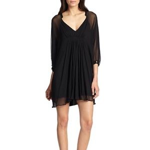 Diane von Furstenberg Navy Silk Bat-Wing Dress